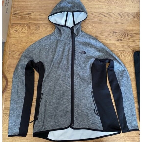 The North Face Womens Arcata Gray Black Hooded Parka Jacket Size Large - Picture 1 of 5